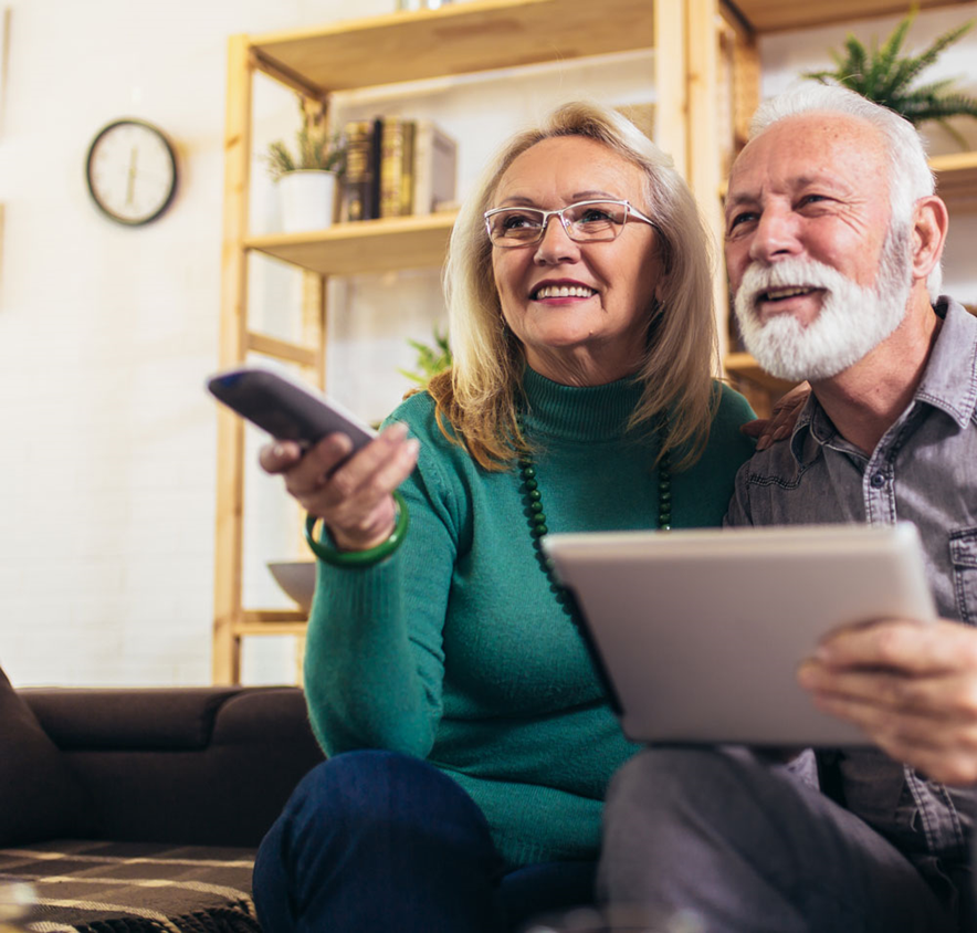 Couple using CareCall