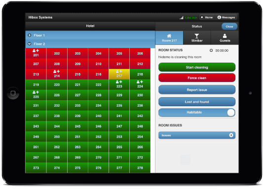 The IPTV software Hibox Aura's user interface displayed on smart TV